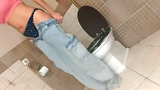 Backstage "she Peed and Wiped Her Wet, Hairy Pussy