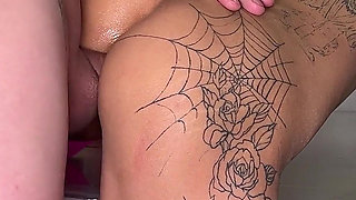 Anal Party with Balloons for a Tattooed MILF