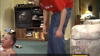 Old and young blonde milf on young penis