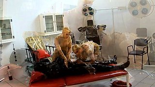 Blonde milf gives blowjobs on horny guys
