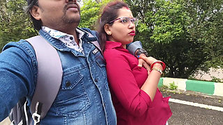 Indian Desi Girl Kissing Scenes and Boobs Press by Her Boyfriend in Forest