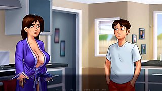 Dirty strip tease with some sneaky ass fucking and a surprise cumshot inside