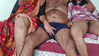 New married couples enjoying hot threesome
