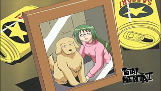 Green haired bright hentai hottie gets twat licked and fucked doggy