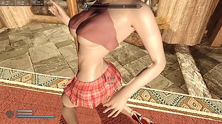 3D anime hentai wrestling with a mummy and some Skyrim spice