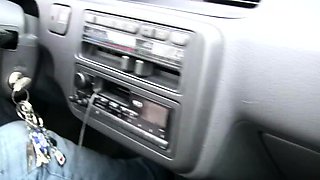 Toilet slut sucking cock