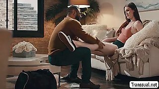 Stepdad Lets His Shemale Stepdaughter Bareback His Wet Ass