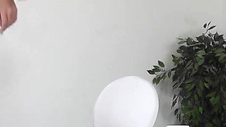 Mistress Cleo Squirts Toilet Water Into the Mouth of the Slave Lying in the Toilet Box