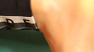 Sneaker Tease in Sheer Nylons
