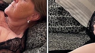 Granny S Back in Black 2 Dildo DP & Solo Masturbation Orgasms
