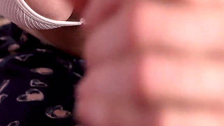 Naughty Smoker Plays with His Foreskin While Sucking & Swallowing