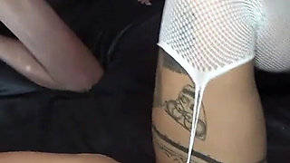 Skinny Jaqueline X and Cathaleya Share Cum in Gangbang