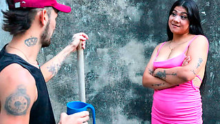 BEAUTIFUL INDIAN STEPSISTER huge ass helps her stepbrother with a glass of water!