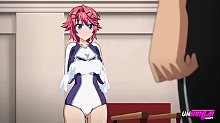 Horny Teen in Leotard Takes Teacher's Creampie - Hentai Sex