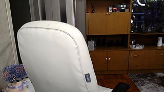 Blonde mature with big boobs masturbates in bed