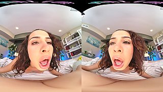 Petite Brunette Teases with Wild VR Passion
