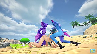 Getting Spit Roasted by Futa Monster Girls (sapphire Safari V.24 Animation)