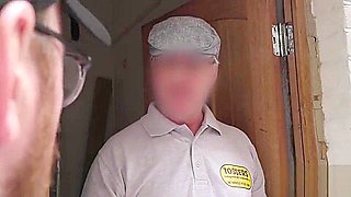 FAKE REMOVALS Fun with the Tossers gang as MILF and teen 18+ get fucked