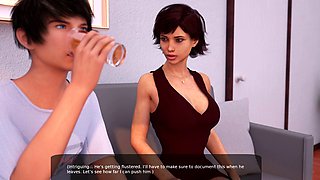 Cheating wife's wild adventures with the biggest boobs in animated stories