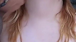 Chubby Bondage Slut with Cum on Her Mouth