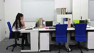 Female Boss Makes Employee A Crossdresser, Stimulates His Dick With An Electric Vibrator, And Teases And Denies Him