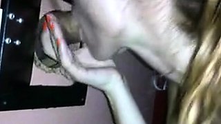 Strangers cums in her mouth and I cum in her pussy