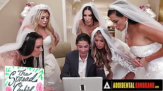 ACCIDENTAL GANGBANG - 5 Hot Brides Competing In A Reverse Gangbang For Saving Her Special Day