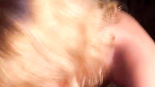 Beautiful blonde chick Sarah Blue knows how to give a nice head