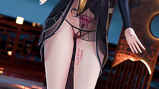 [mmd] 4K Yinyin-bingbing Korean Dance, Lingerie, Erotic Tattoo, Striptease