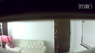 Ebony Spy Cam - Hidden Masturbation & Rough Doggystyle Action