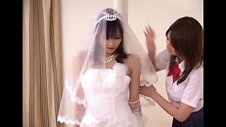 Asian Schoolgirl Sits on Bride Teacher Face