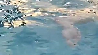 Holding Breath Underwater in Pool, Masturbation and Orgasm