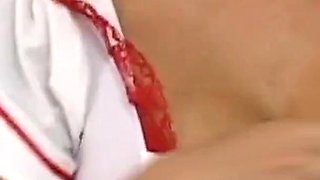 Hot nurse gets on big black cock and deepthroats