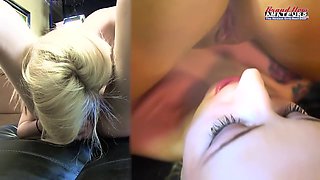 Horny Coeds Bailey And Olyssia Take Turns To Get Banaged!