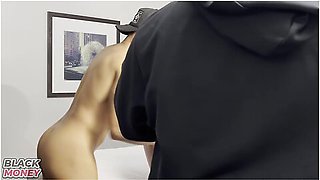 Behind The Big Butt Ebony Milf Ms So Slippery Enjoys Getting With Macana Man