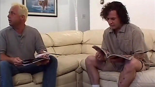 Asian babe threesome pussy fucking...cum on tits