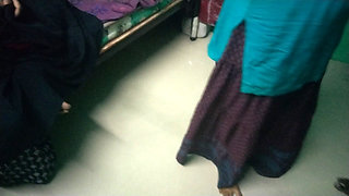 Three Aunty Talking at Bedroom