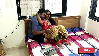 Desi Indian Kavita Hardcore Fuck with Devar Tatya - Rough Sex, Blowjob & Cheating Wife Action