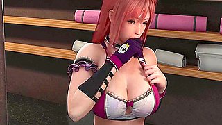 Dead Or Alive Honoka Training With Car Toon