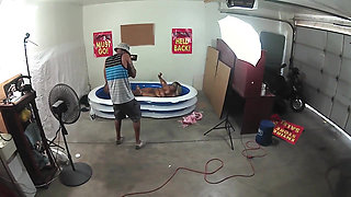 Behind the Scenes Back Yard Oil Wrestling