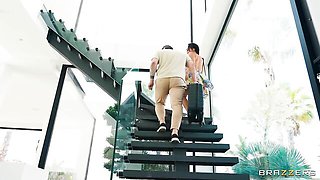 Black doll with big boobs Lexi Luv impaled by white wiener