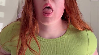 Solo Masturbation Sexy Redhead Orgasms Instead of Packing and Moving