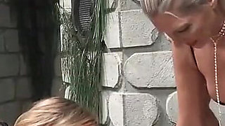 German Pornstar Kira Knight and Busty Blonde MILF Hot Threesome in Castle