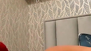 Hot Sexy College Slut Goes Full Naked with a Striptease by Taking Her See Through Pink Dress off and Show Her Pussy & Naked Ass