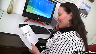 Chubby office girl gets pounded