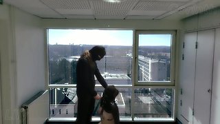 Verified Amateurs - Pregnant Amateur Milf In Straitjacket Fucked In Public Office Building Before Work Lily Corinth