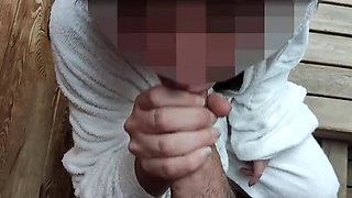 Student Flashes Big Dick in Sauna - Teacher Helps Him Cum with Handjob & Blowjob