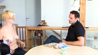 Natural German teen seduces the principal