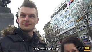 Hunt4k. guy watches gf screwed on couch for big stack of currency