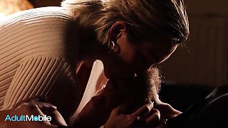Ideal Aubrey's pussy licking dirt